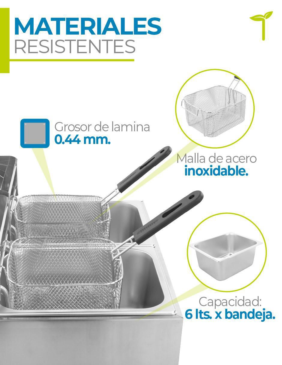 Freidora de aceite con compartimento doble 12 L Do-Fryer 3