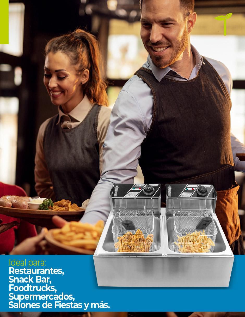 Freidora de aceite con compartimento doble 12 L Do-Fryer 5