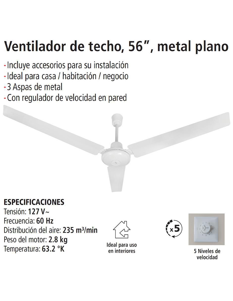 Ventilador de techo con control remoto 5 velocidades 4