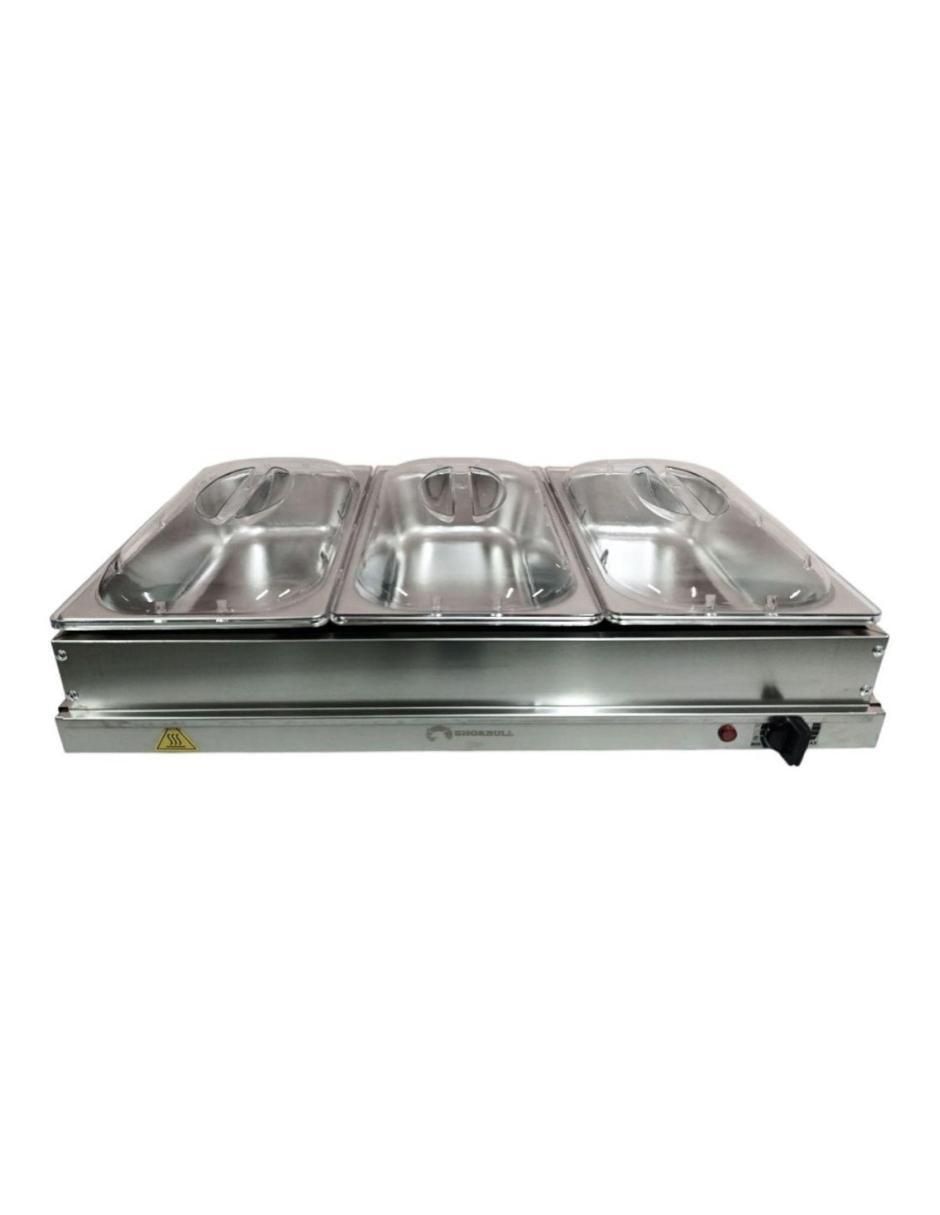 Bufetera de acero inoxidable Sorbull Eléctrica 3 compartimentos
