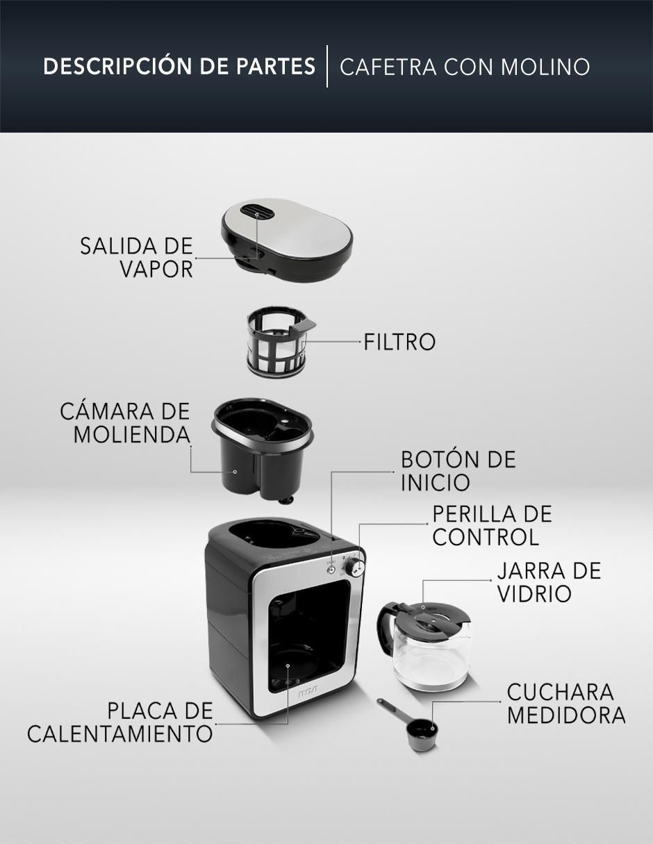 Cafetera con molino RC-CAF4 4
