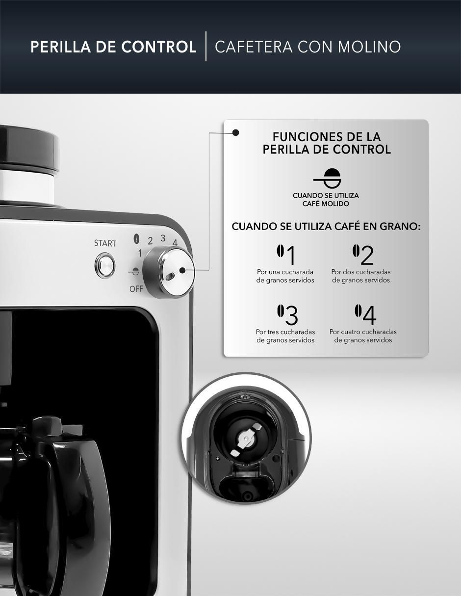 Cafetera con molino RC-CAF4 6