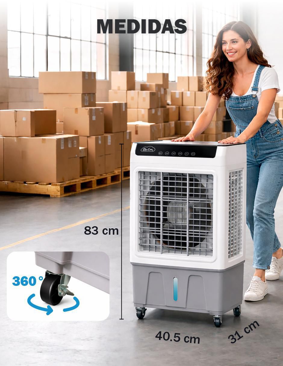 Aire acondicionado portátil Enfriador Evaporativo Frío 30 L 7