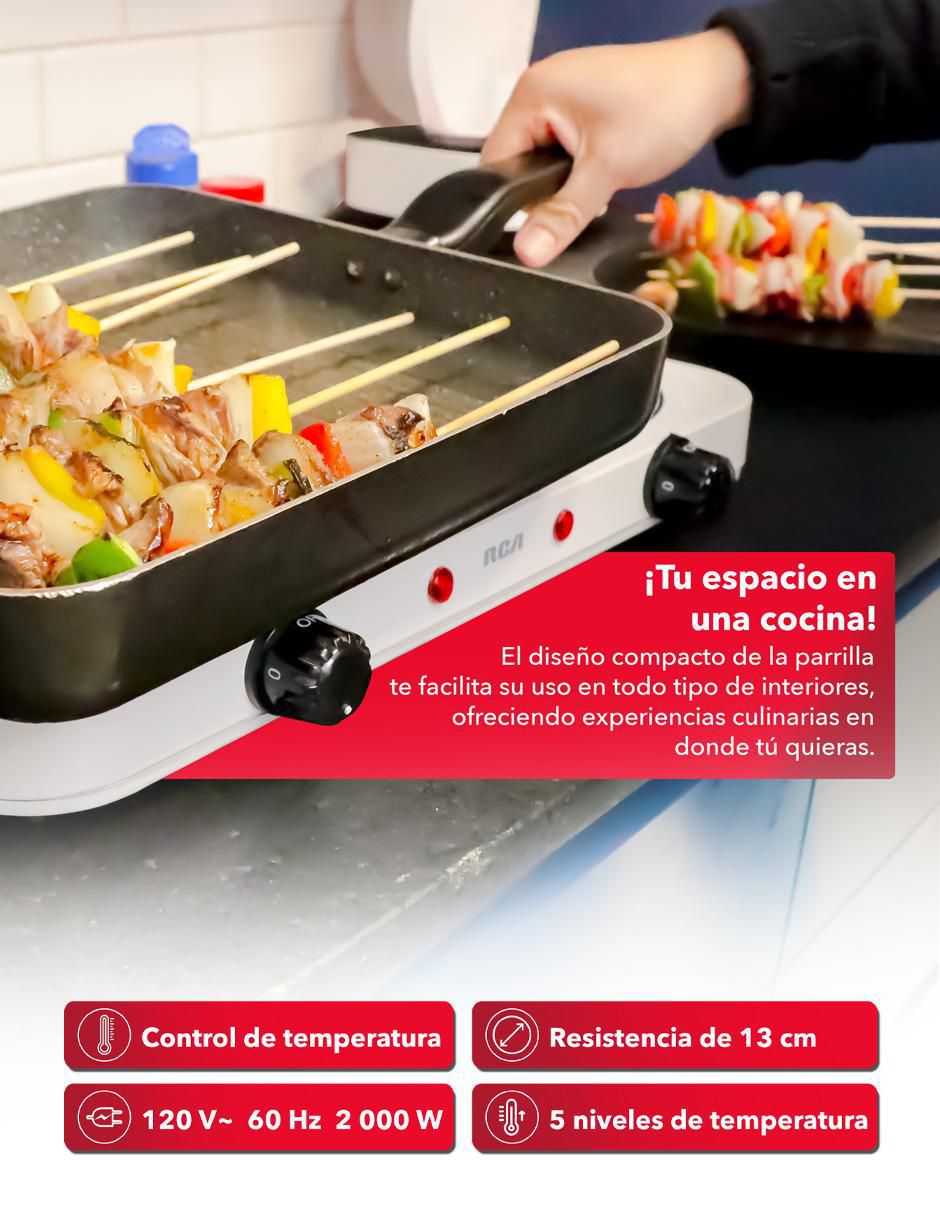 Parrilla eléctrica RC2000A de lámina 2