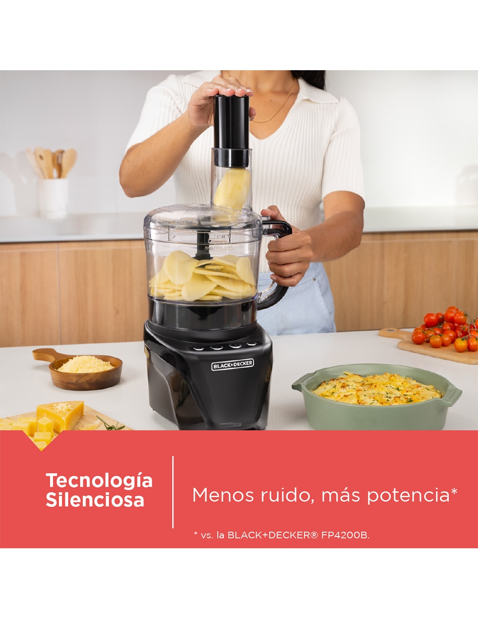 Procesador de alimentos de 8 tazas silencioso cuchillas de acero inoxidable 4