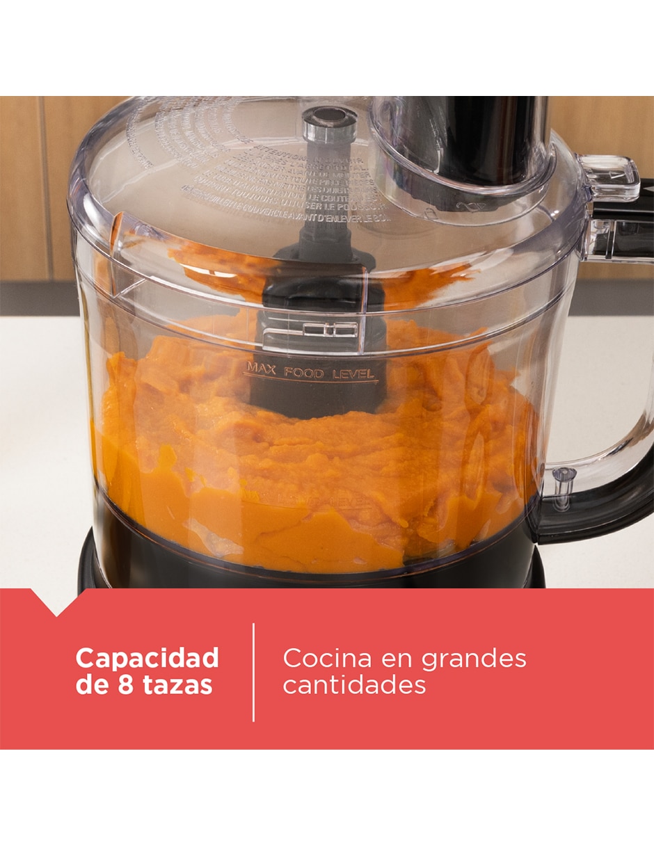 Procesador de alimentos de 8 tazas silencioso cuchillas de acero inoxidable 5