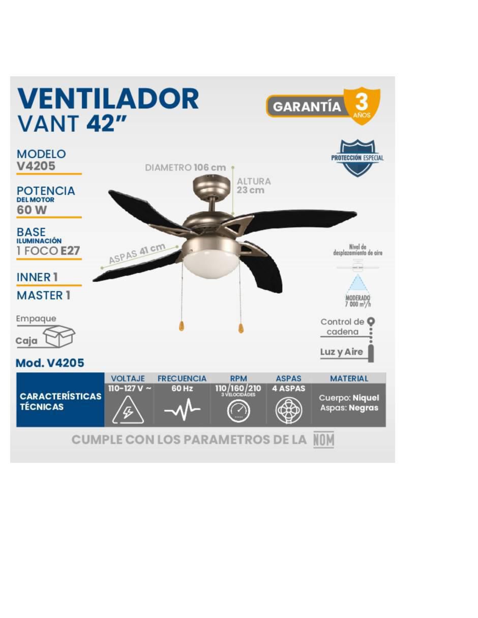 Ventilador de techo 3 velocidades 3