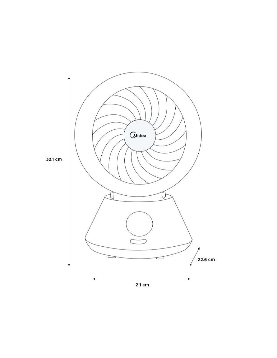 Ventilador de mesa con control remoto 5 velocidades 9