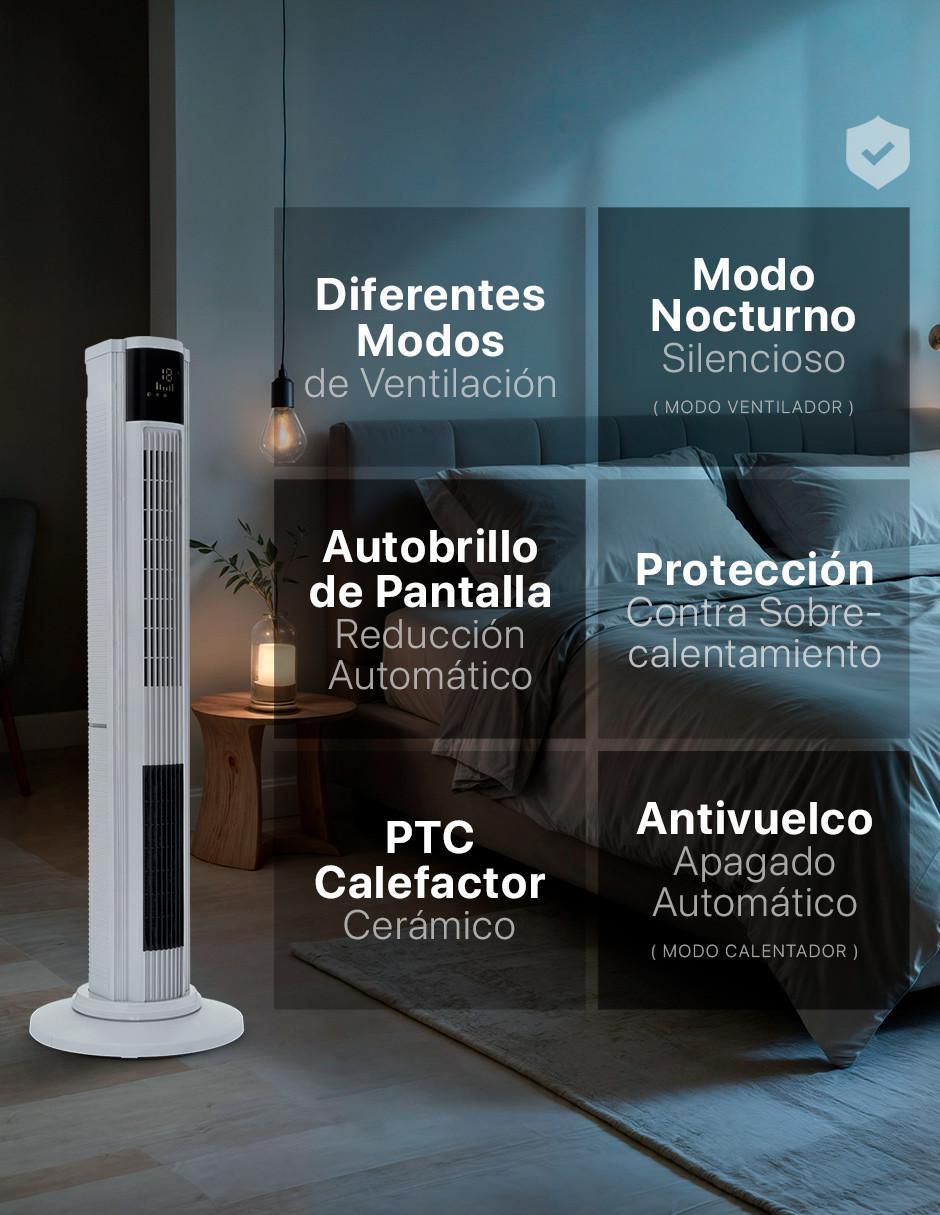 Ventilador 2 en 1 esquimal "con control remoto" (si aplica) 8 "velocidades"