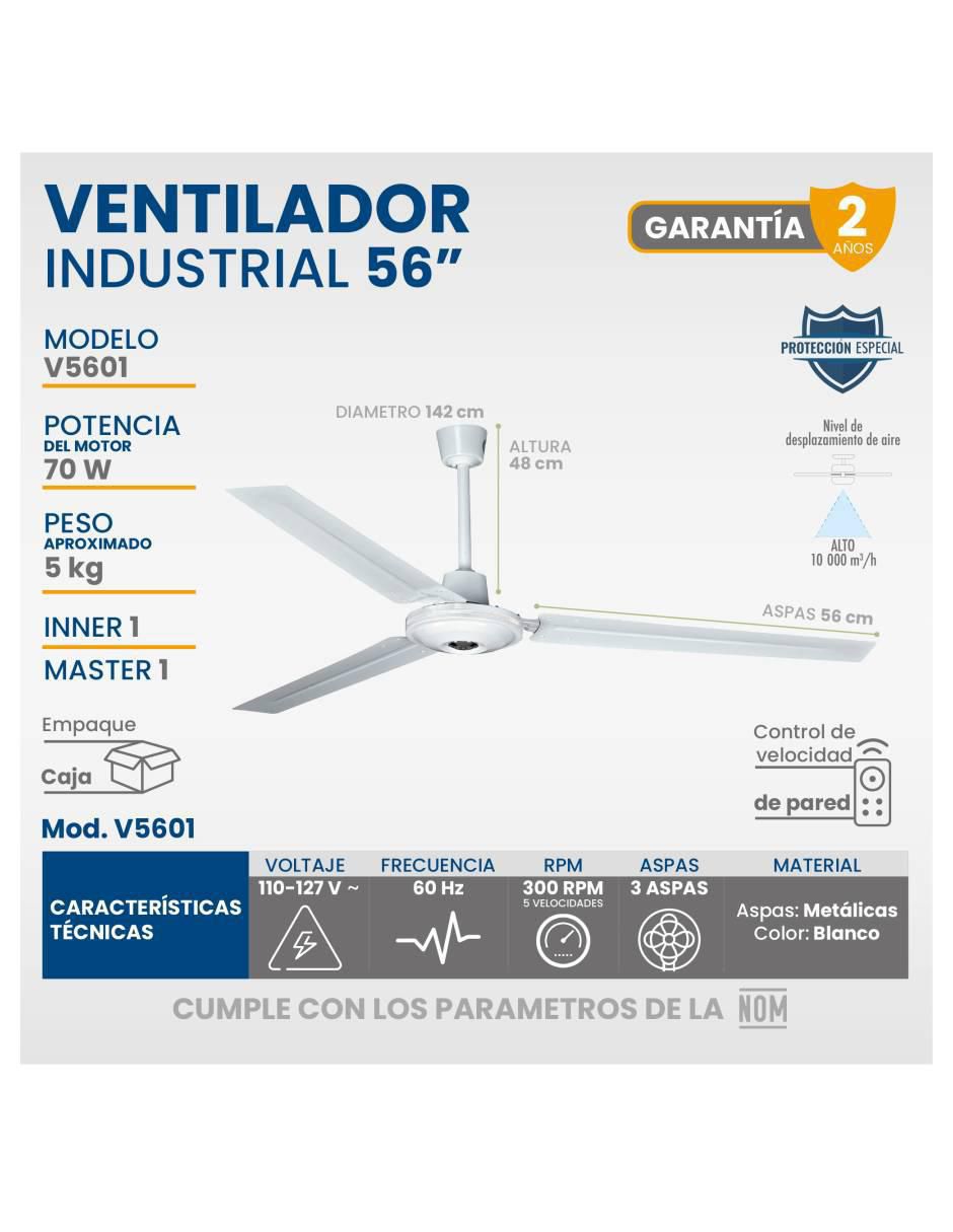 Set ventilador de techo con control remoto 5 velocidades 2