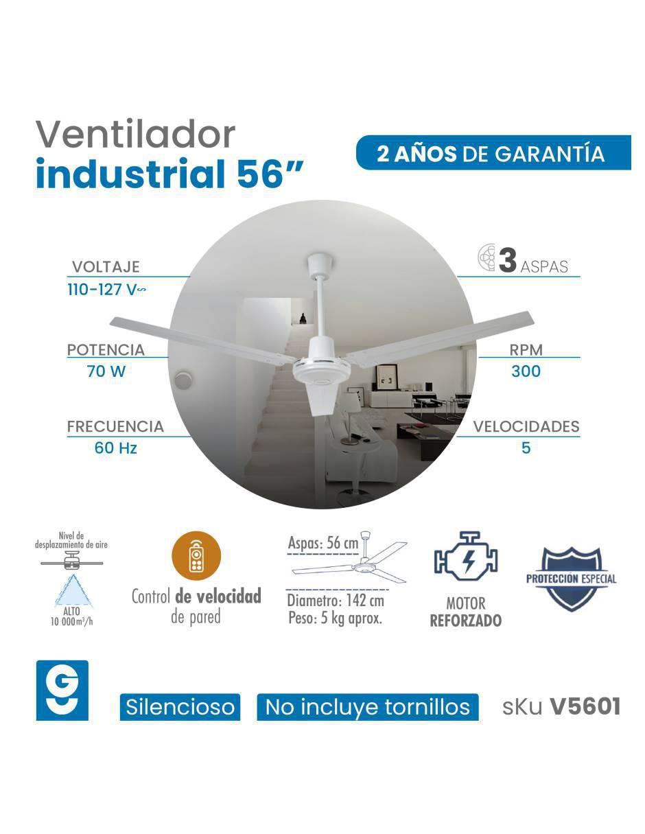 Set ventilador de techo con control remoto 5 velocidades 5