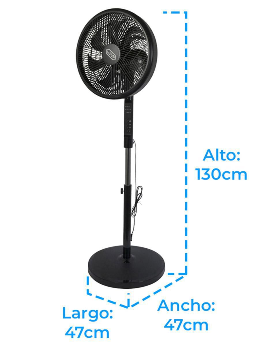 Ventilador de pedestal con control remoto 3 velocidades 9