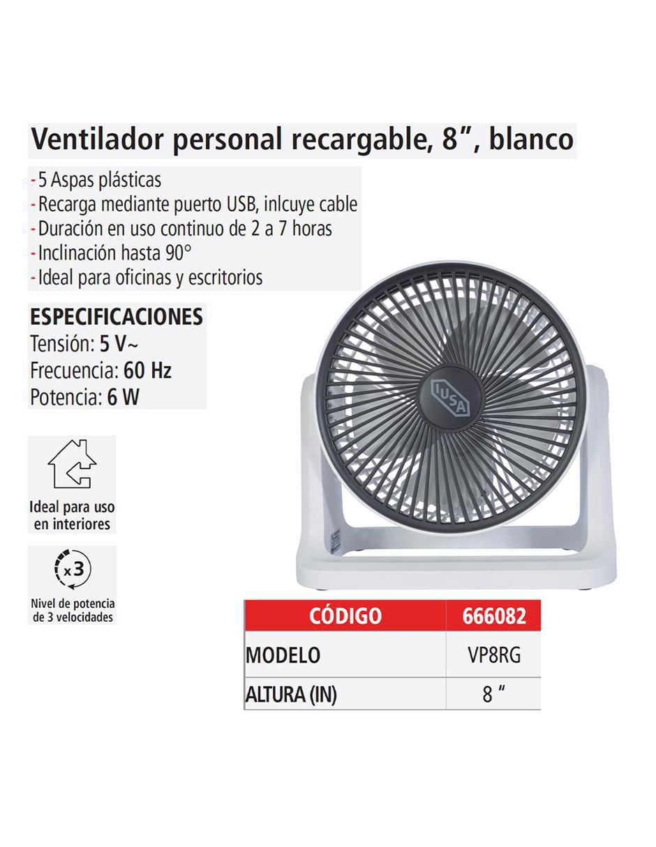 Mini ventilador 3 velocidades 6