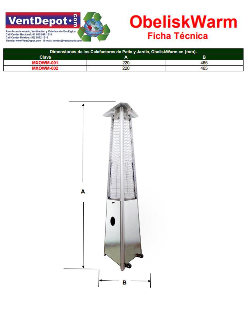 Calefactor torre de gas 6