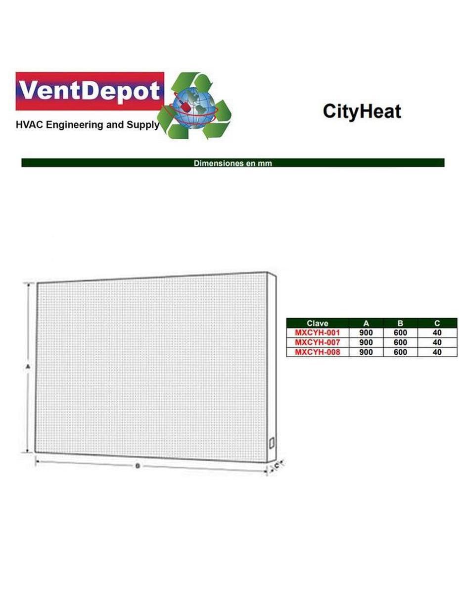Calefactor de pared eléctrico de 110 V 3