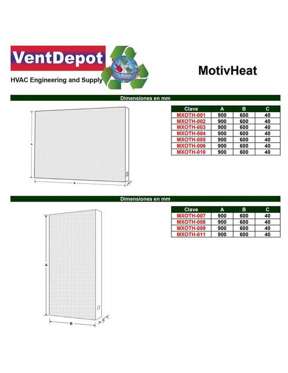 Calefactor de pared eléctrico de 110 V 2