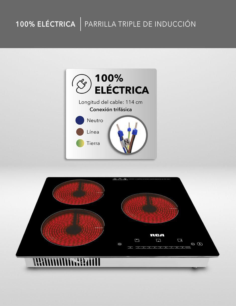 Parrilla de inducción RC-12A6 de cristal templado 8