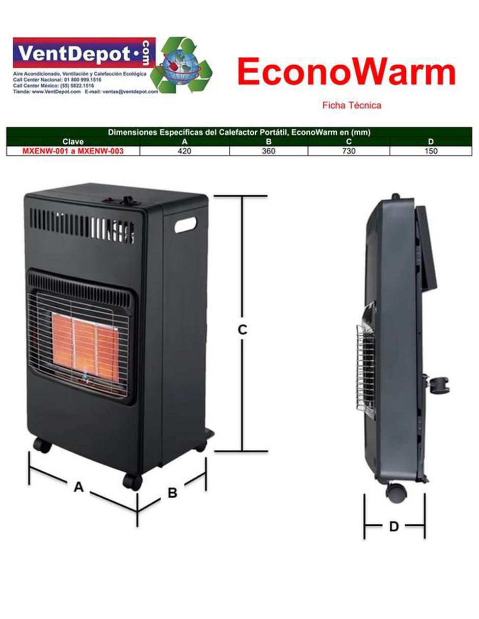 Calefactor portátil eléctrico 6