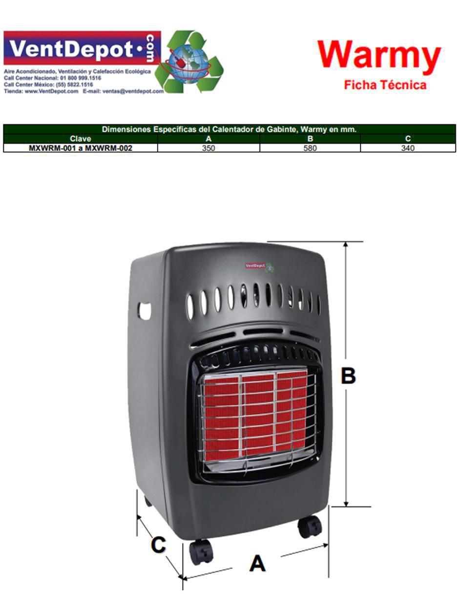 Calefactor portátil de gas 6