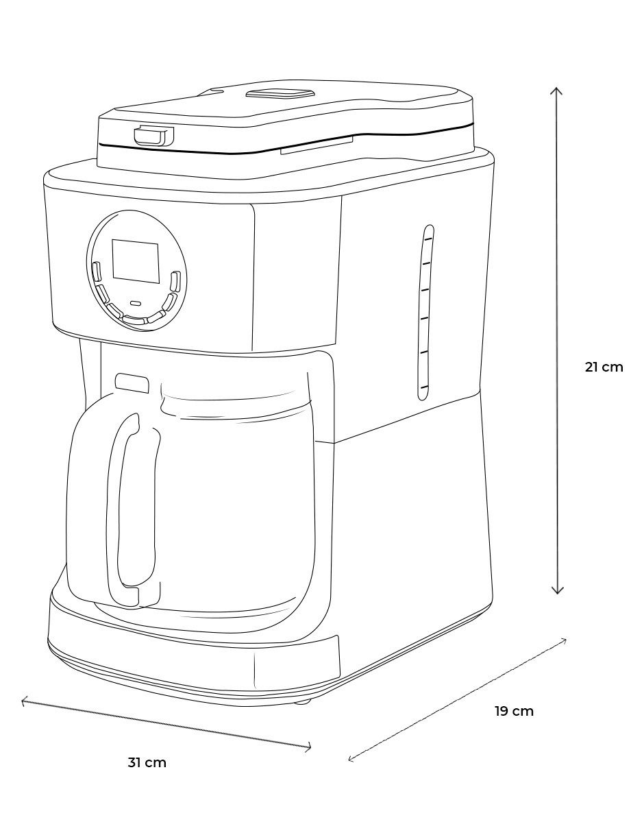 Cafetera con molino CDMC12T 5