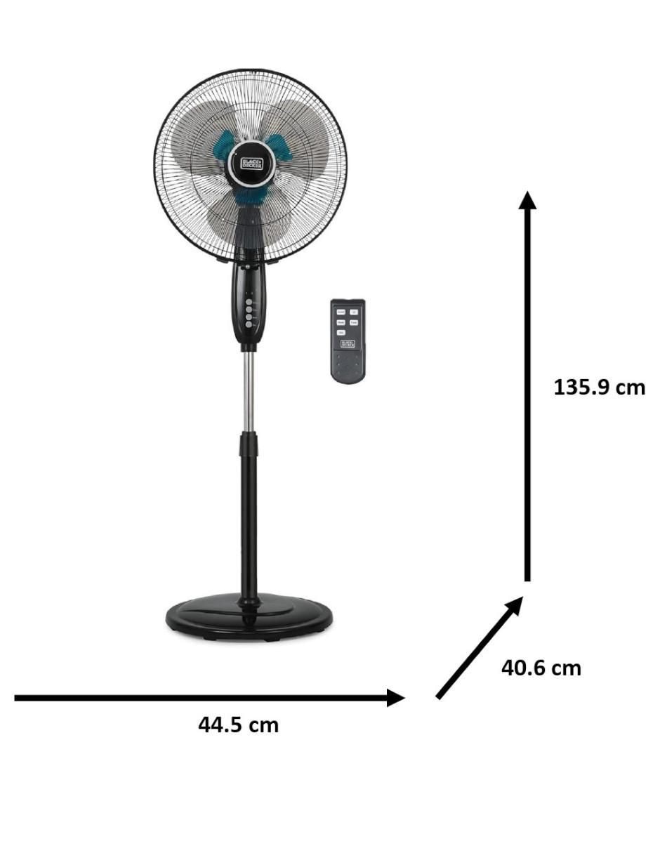 Ventilador de pedestal con control remoto 3 velocidades 9