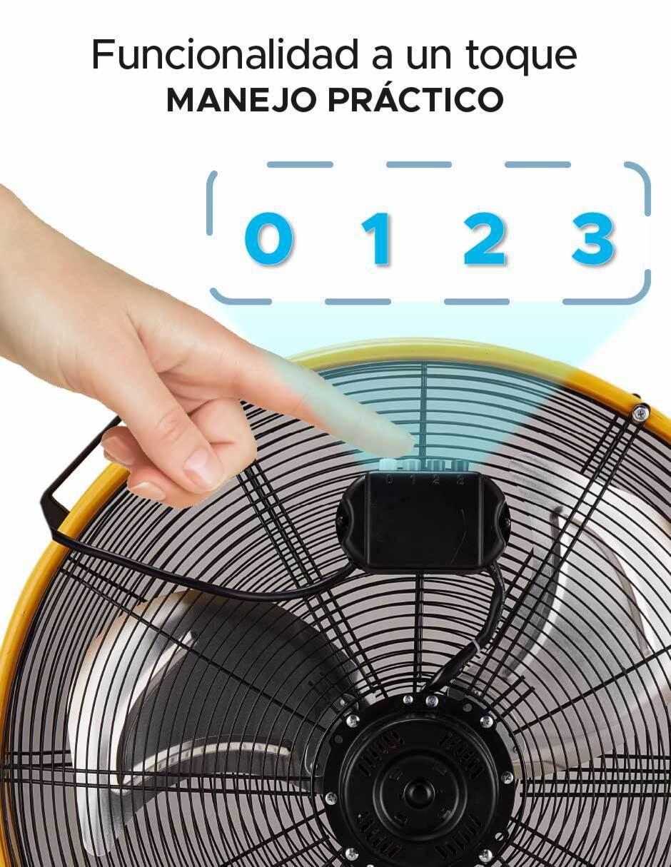 Ventilador de piso con control remoto 3 velocidades 5