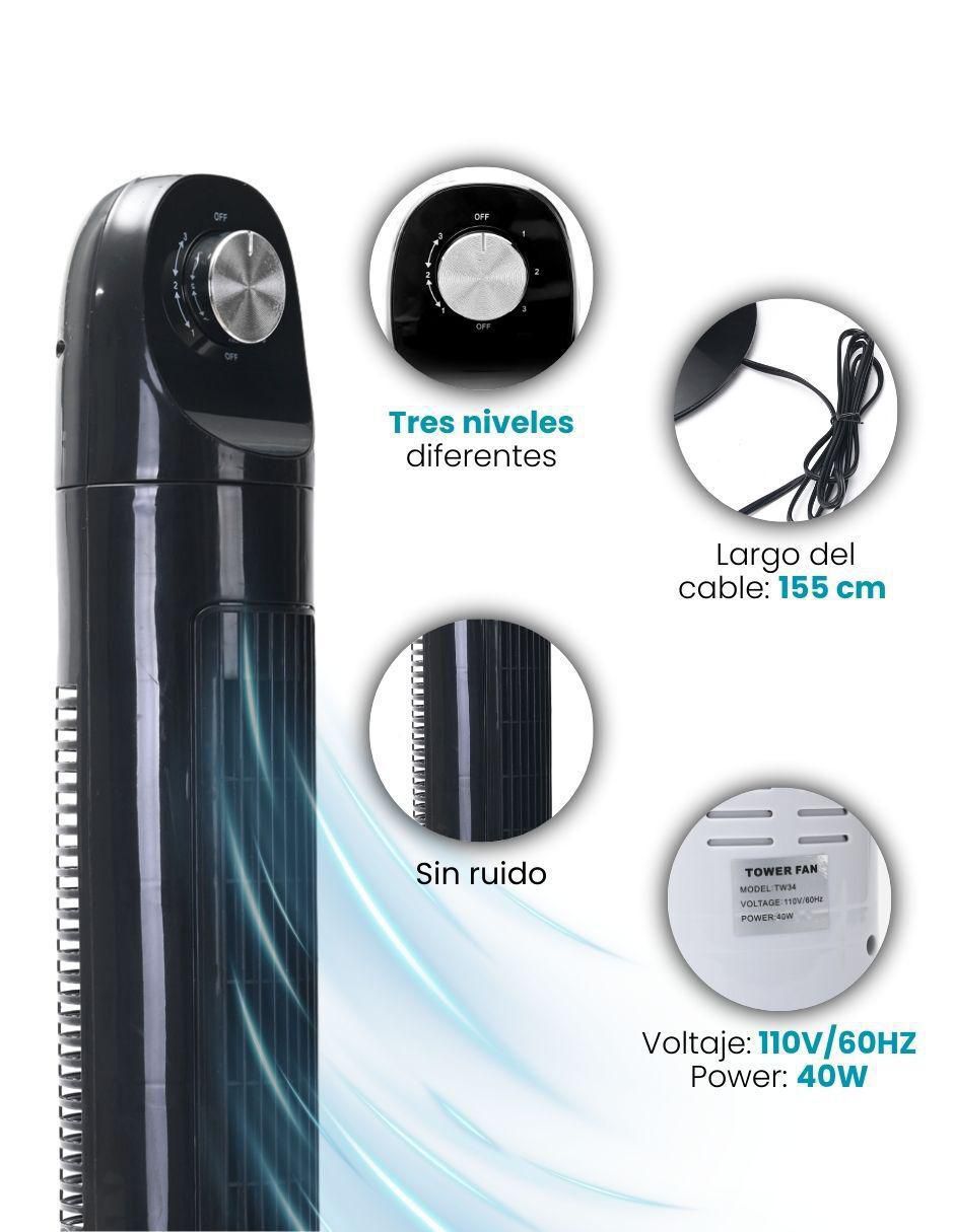 Ventilador de torre begonia "con control remoto" (si aplica) 3 "velocidades"