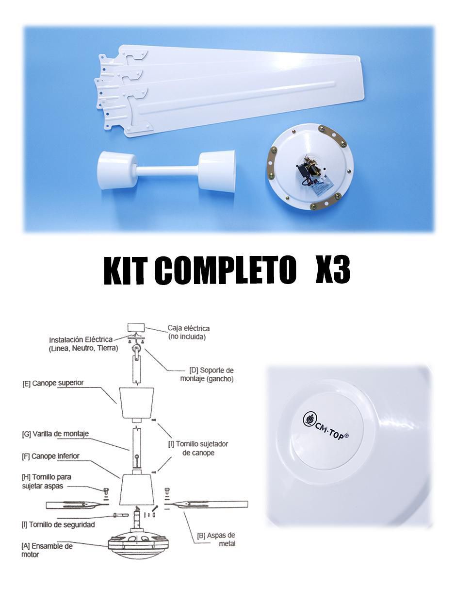 Ventilador de techo con control remoto 5 velocidades 3