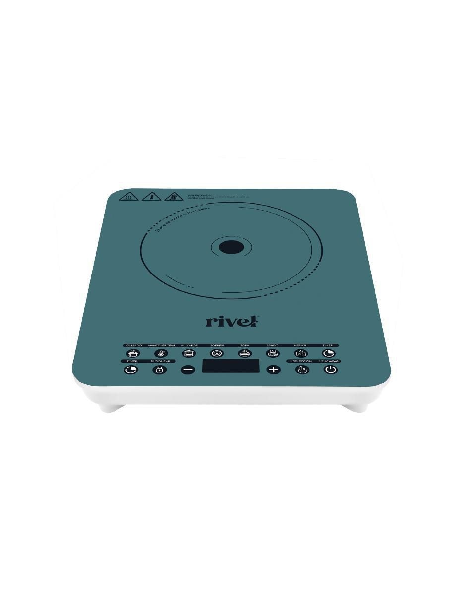 Parrilla de inducción rivel 19ind-tvt "de" cristal templado