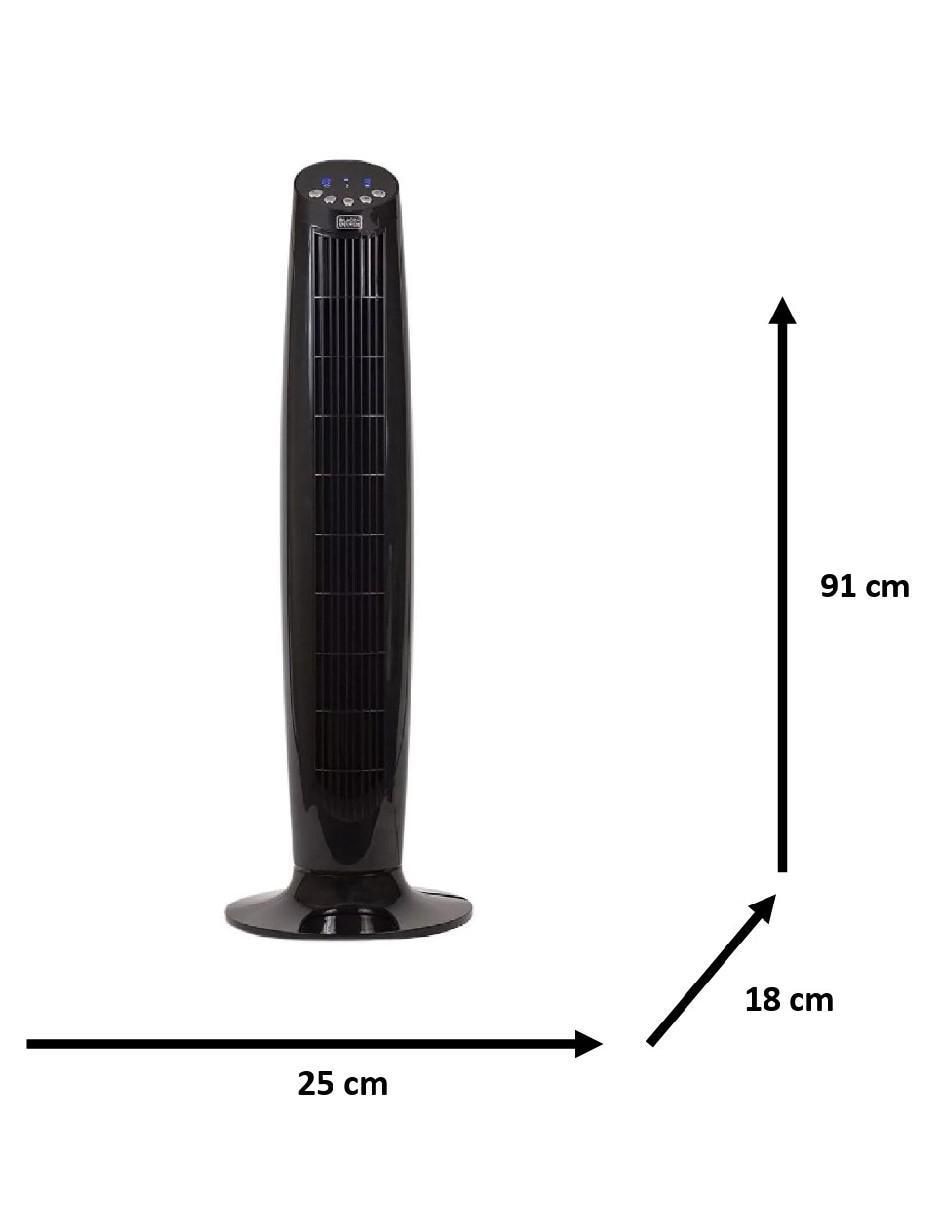 Ventilador de torre con control remoto 3 velocidades 3