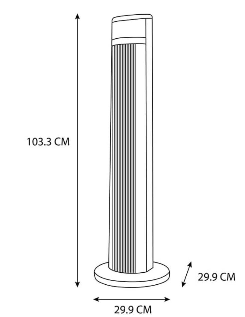 Ventilador de torre con control 5 velocidades 3