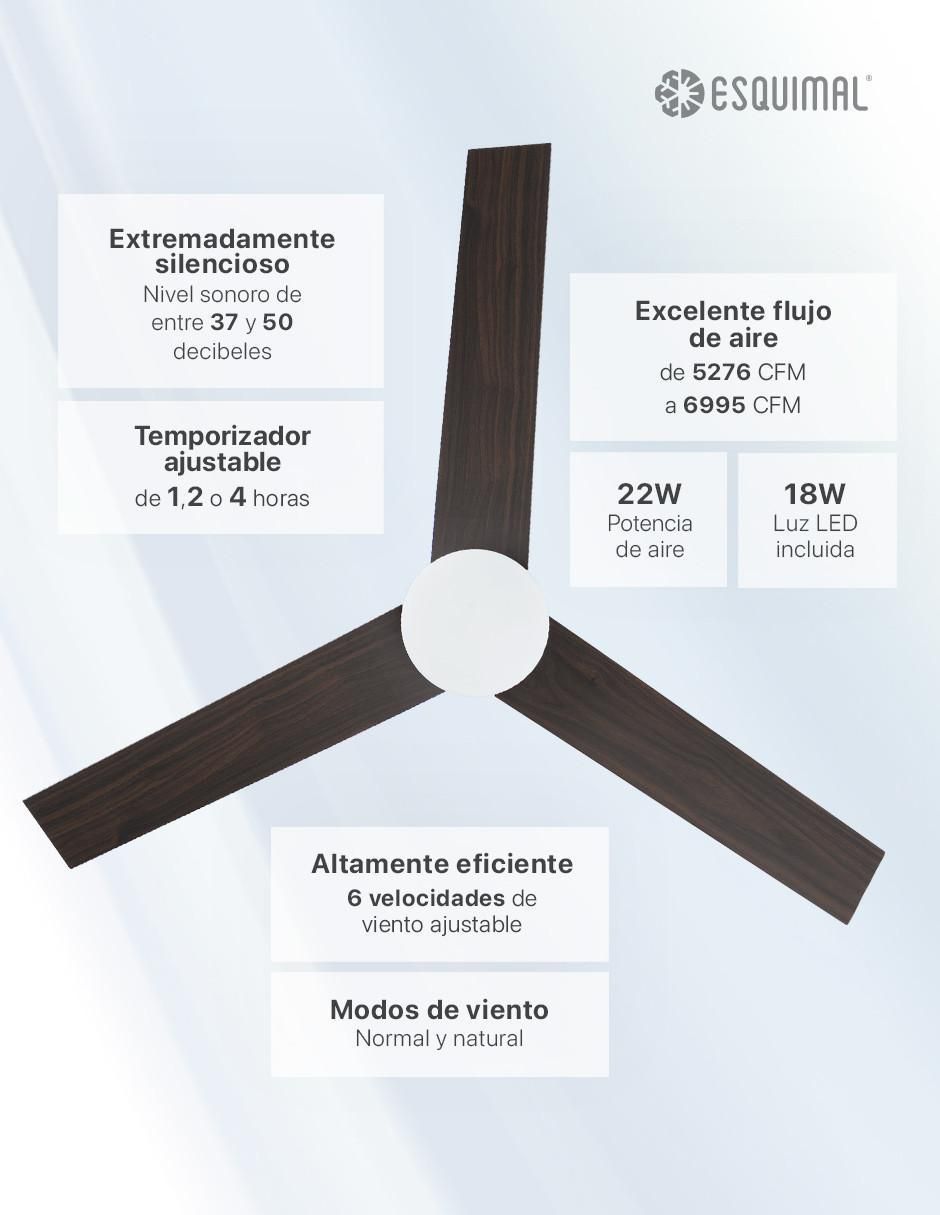 Ventilador de techo con control remoto 6 velocidades 5