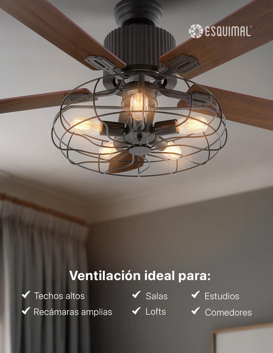 Ventilador de techo con control remoto 6 velocidades 2