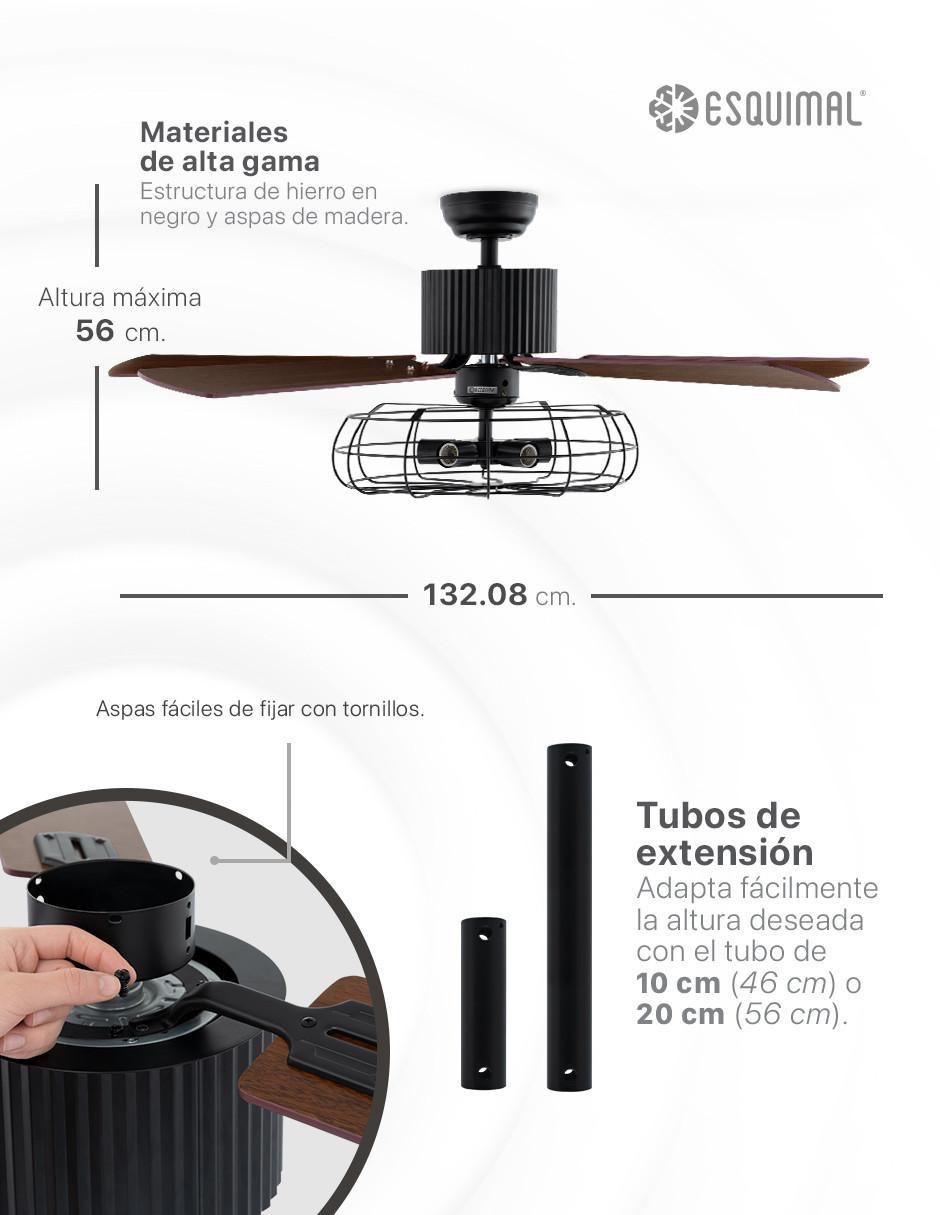 Ventilador de techo con control remoto 6 velocidades 7
