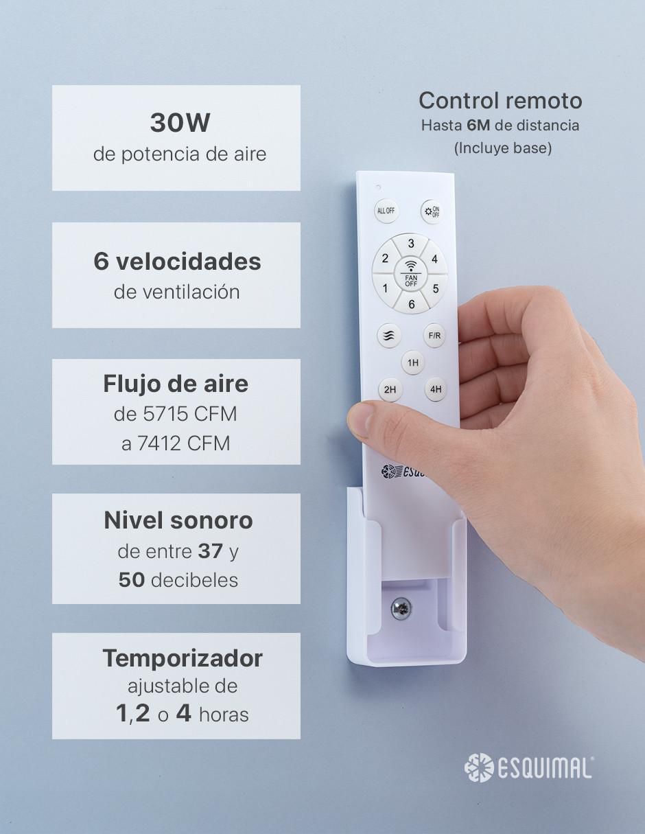 Ventilador de techo con control remoto 6 velocidades 3