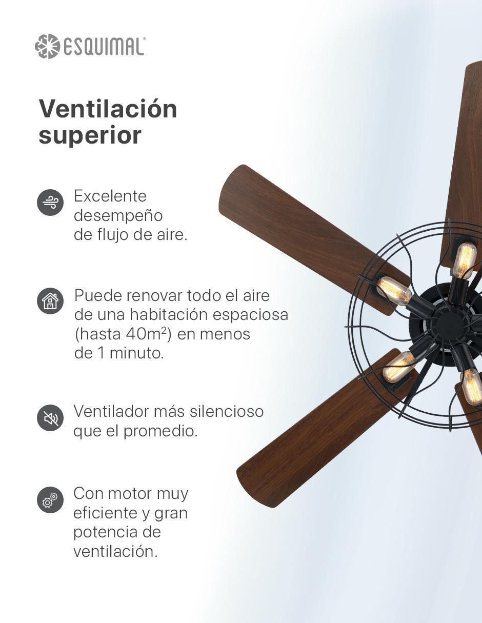 Ventilador de techo con control remoto 6 velocidades 6