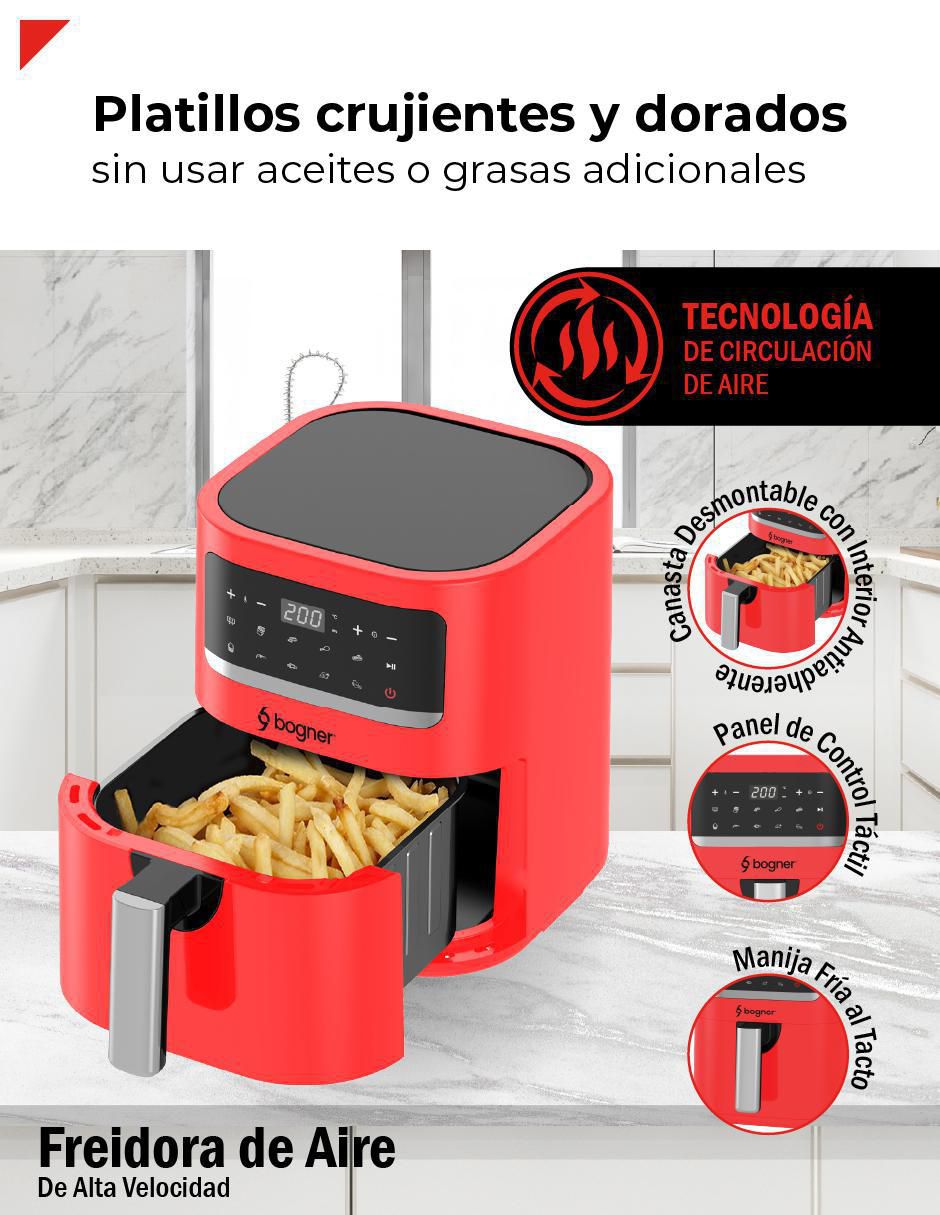 Freidora de aire con compartimento único 3.3 L baf03 2