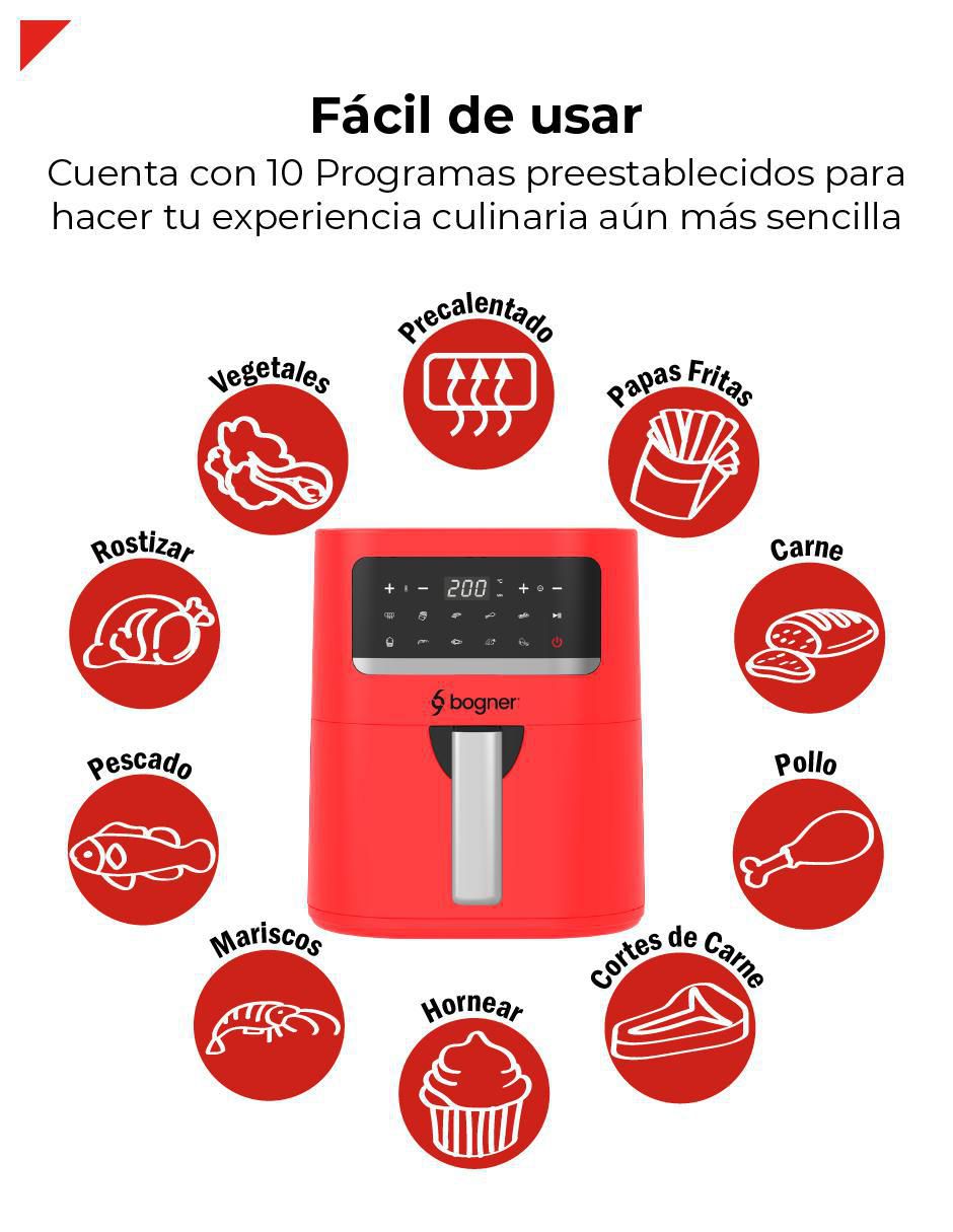 Freidora de aire con compartimento único 3.3 L baf03 7