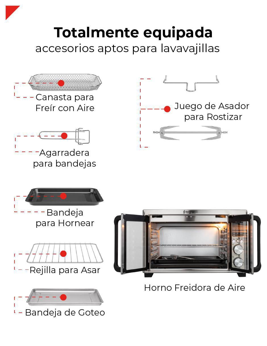 Horno eléctrico freidora BAF300 30 L 6