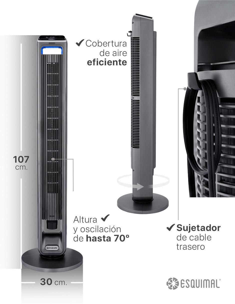 Ventilador de torre con control remoto 2 velocidades 7