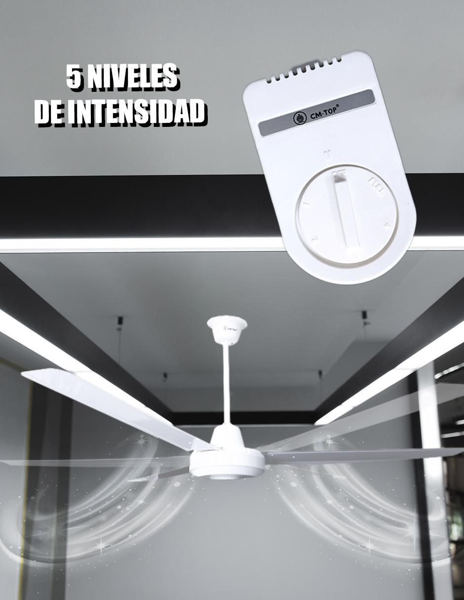 Ventilador de techo con control remoto 5 velocidades 2