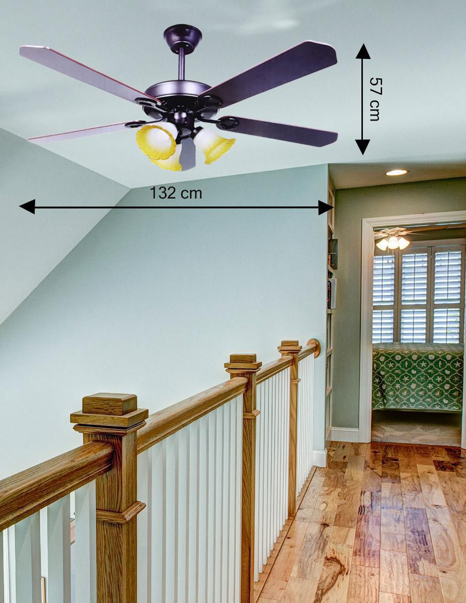 Ventilador de techo con control remoto 6 velocidades 4