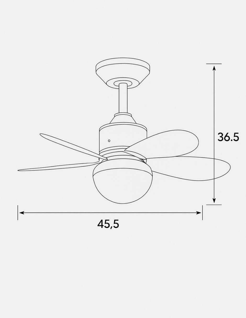 Ventilador de techo  1 velocidades 3