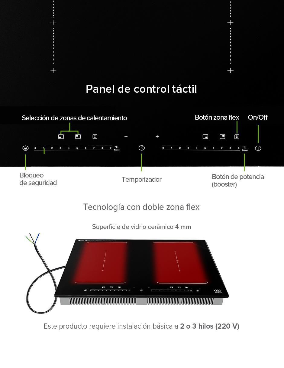 Parrilla de inducción PIVF2 de vidrio 7