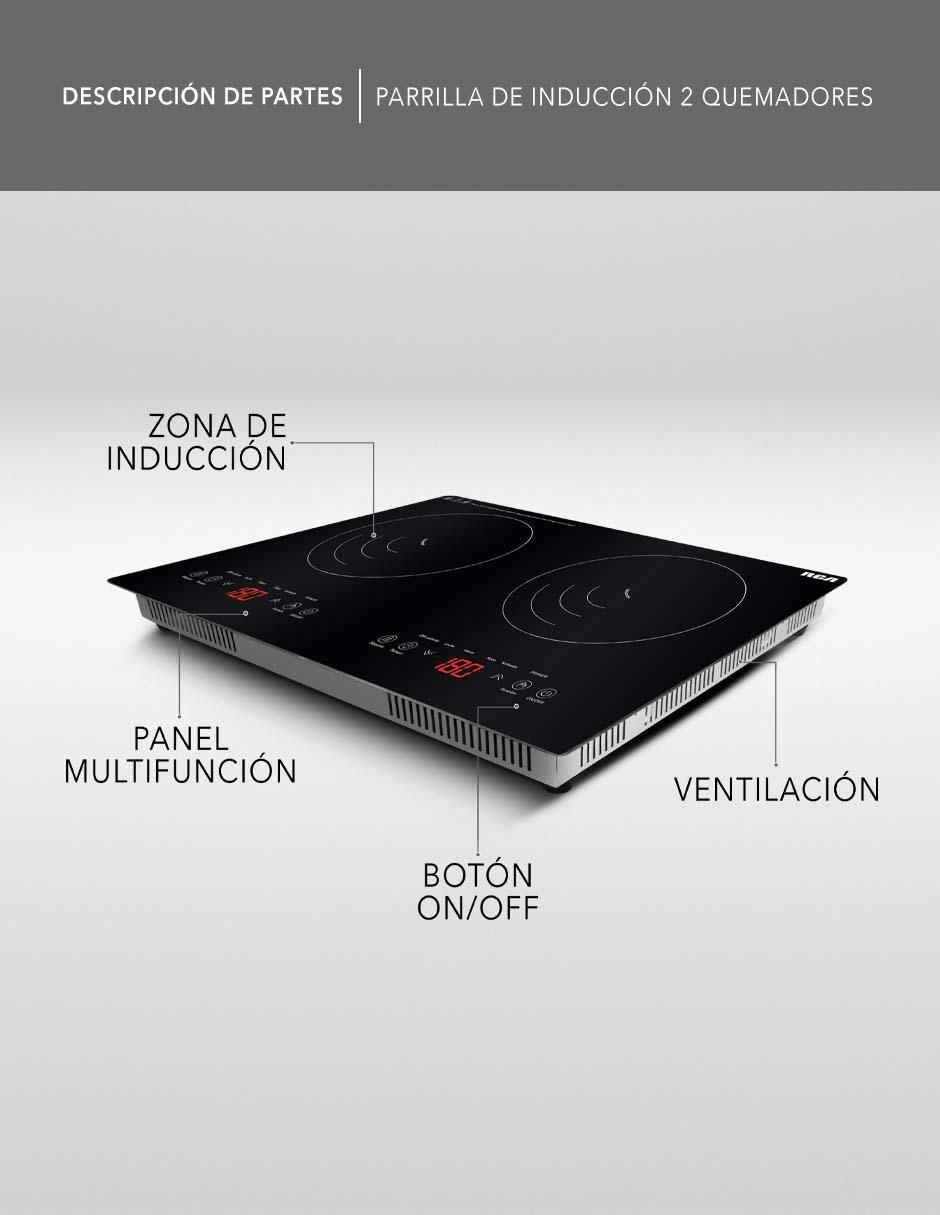 Parrilla de inducción rc-12e2 de vidrio templado 4