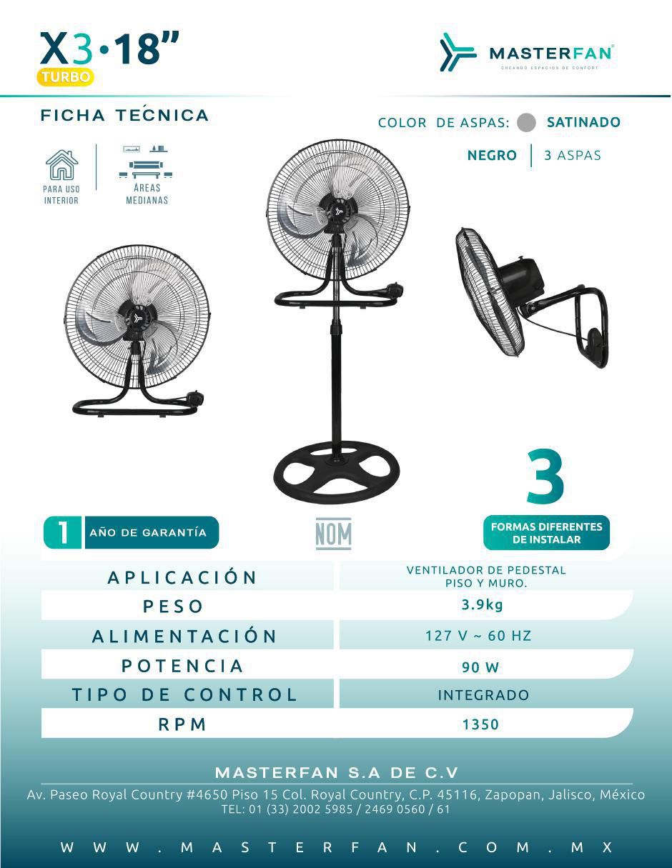 Ventilador 3 en 1 3 velocidades 7
