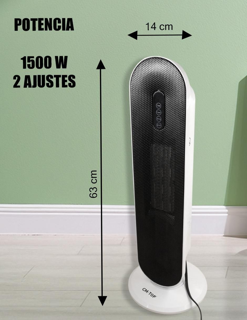 Calefactor torre cerámico eléctronico de 127 V 8