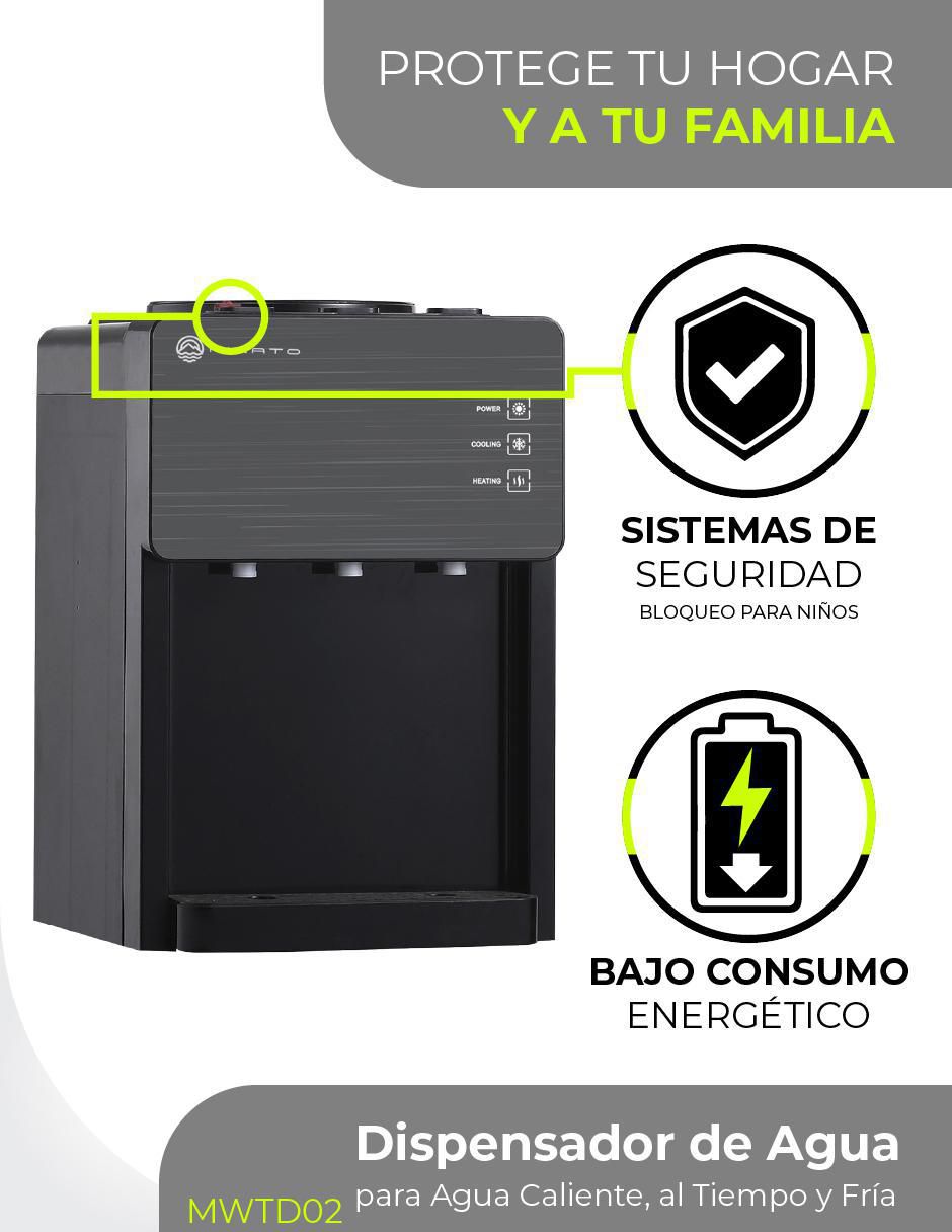 Dispensador de agua eléctrico mwtd02 5