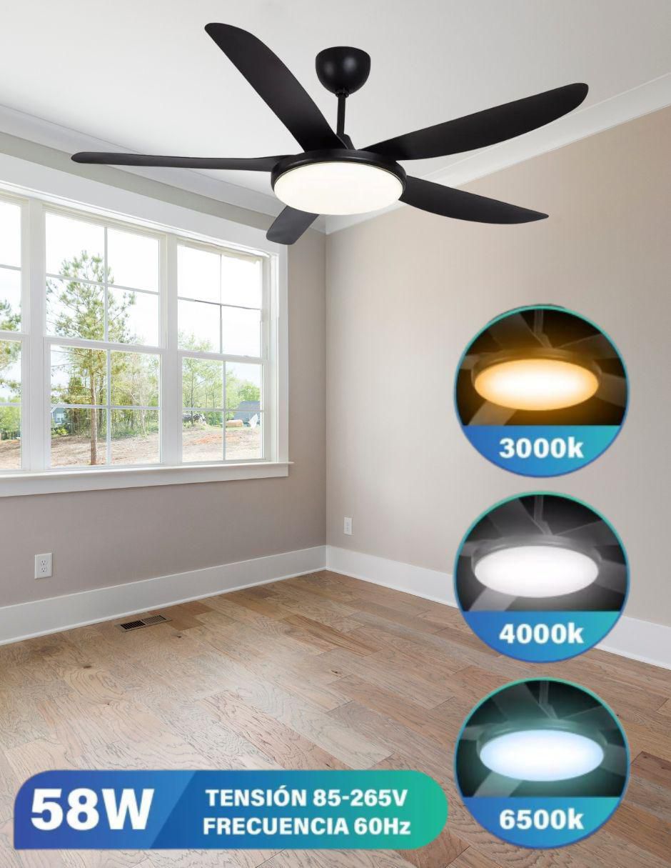 Ventilador de techo con control remoto 6 velocidades 2