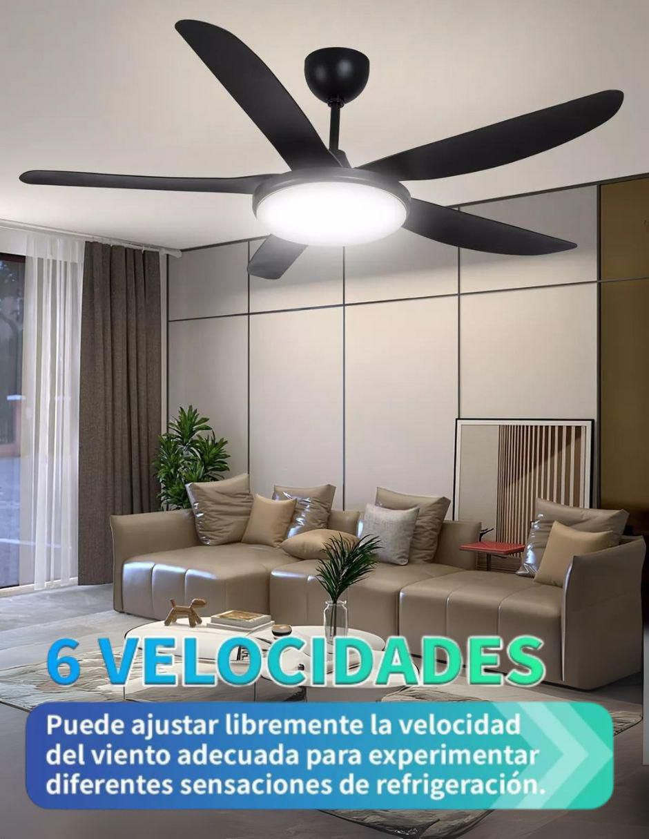 Ventilador de techo con control remoto 6 velocidades 3